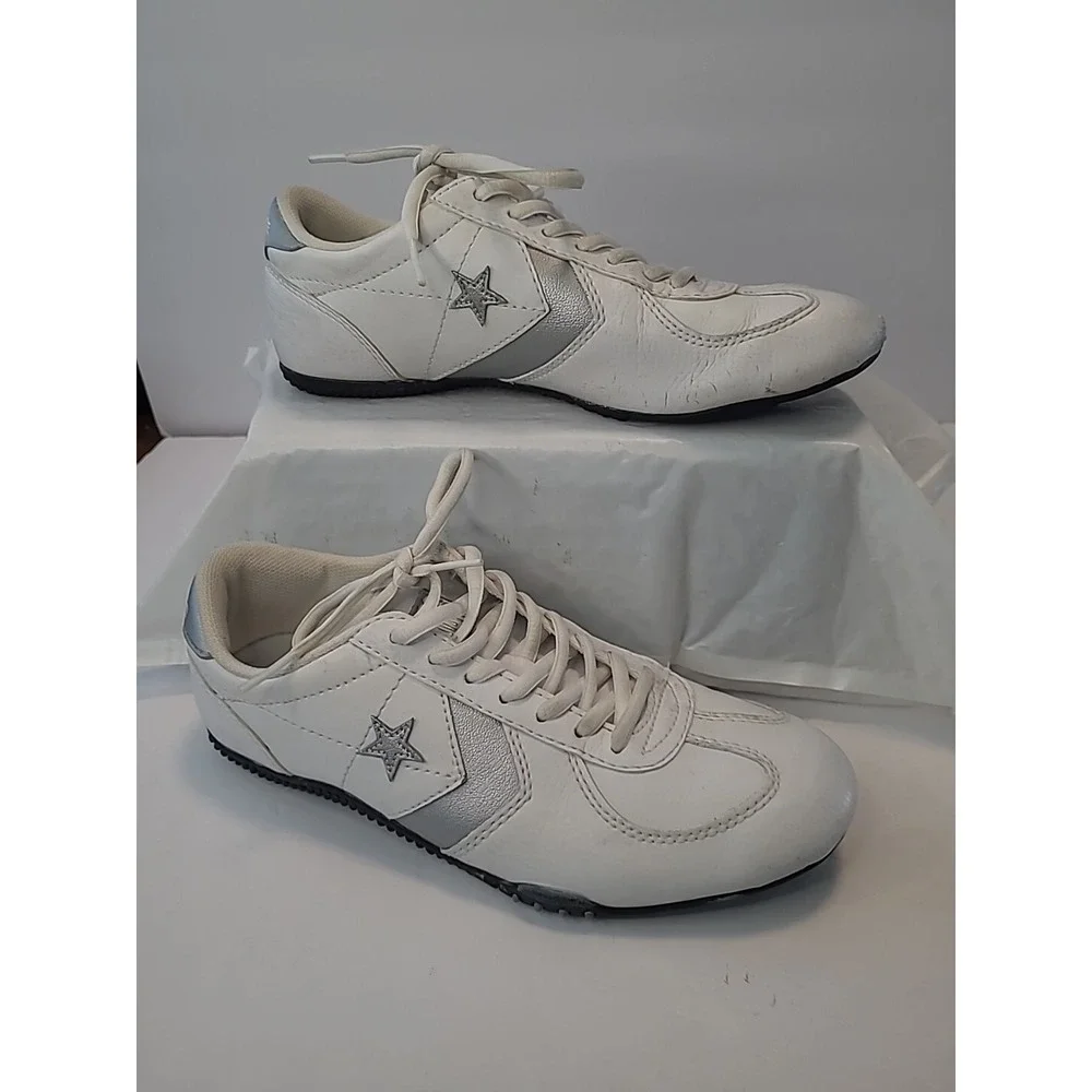 WOMENS CONVERSE ONE STAR WHITE LEATHER SNEAKERS/SHOES SIZE 7‎ 5x979 7f 07 11